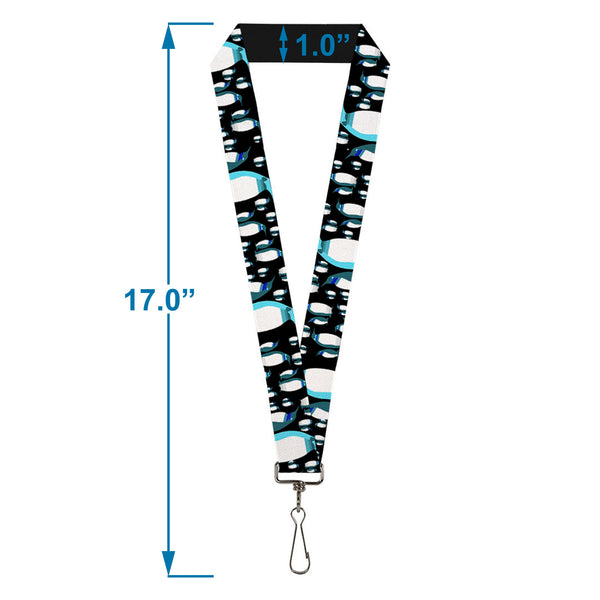 Buckle-Down Lanyard - 1.0" - Emperor Penguins Gray Blues