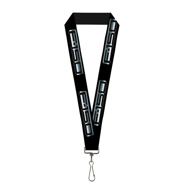 Buckle-Down Lanyard - 1.0" - F-150 Emblem Black Silver-Fade