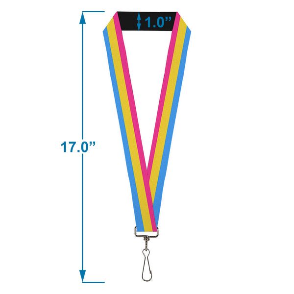 Buckle-Down Lanyard - 1.0" - Flag Pansexual Pink Yellow Blue