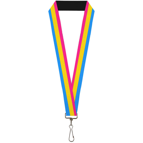 Buckle-Down Lanyard - 1.0" - Flag Pansexual Pink Yellow Blue