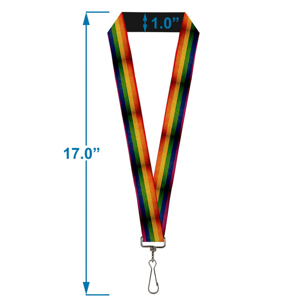 Buckle-Down Lanyard - 1.0" - Flag Pride Distressed Rainbow