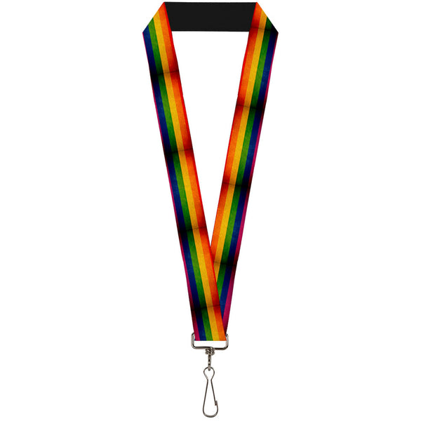 Buckle-Down Lanyard - 1.0" - Flag Pride Distressed Rainbow