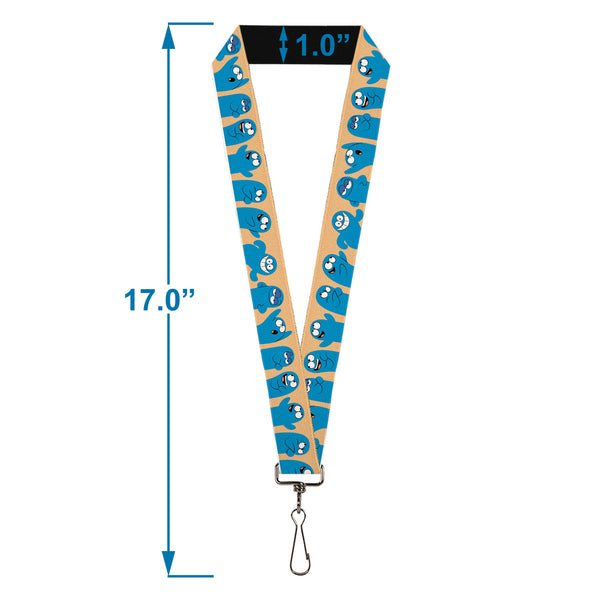 Buckle-Down Lanyard - 1.0" - Foster's Home For Imaginary Friends Bloo Expressions Beige