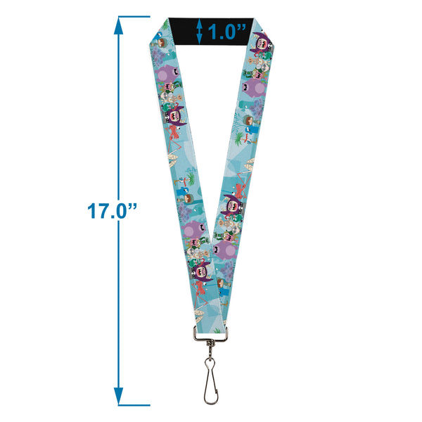 Buckle-Down Lanyard - 1.0" - Foster's Home For Imaginary Friends Group Pose Blues