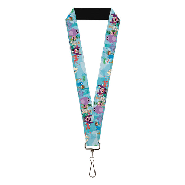 Buckle-Down Lanyard - 1.0" - Foster's Home for Imaginary Friends Group Pose Blues