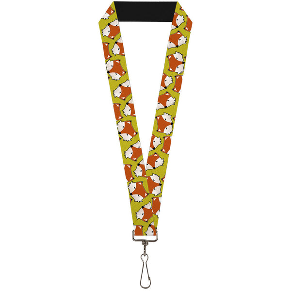 Buckle-Down Lanyard - 1.0" - Fox Face Scattered Warm Olive