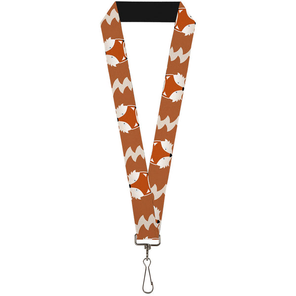 Buckle-Down Lanyard - 1.0" - Fox Face Tail Orange Natural