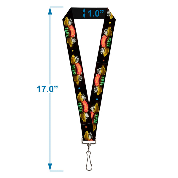 Buckle-Down Lanyard - 1.0" - Friends CENTRAL PERK Neon Sign