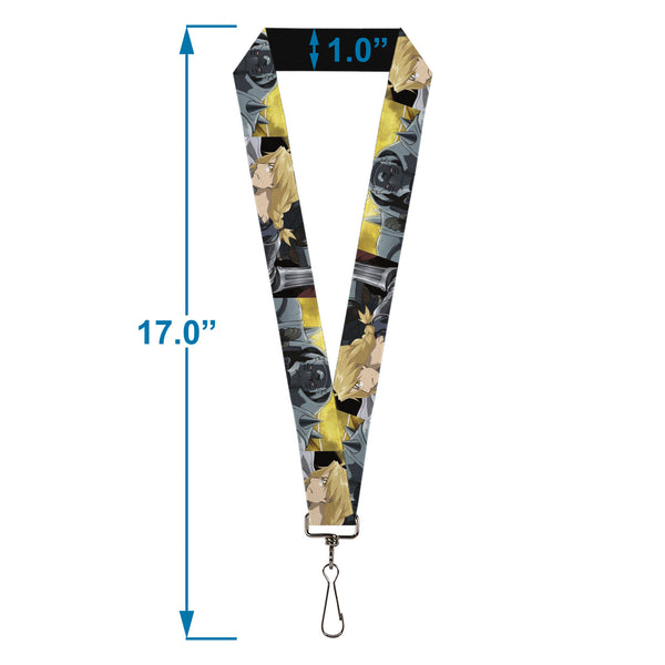 Buckle-Down Lanyard - 1.0" - Fullmetal Alchemist Brotherhood Elric Brothers Pose Blocks