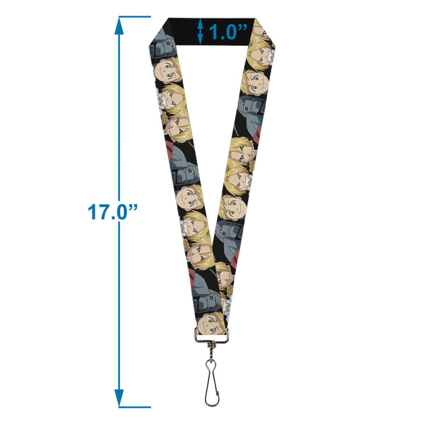 Buckle-Down Lanyard - 1.0" - Fullmetal Alchemist Brotherhood Elric Brothers Face Close-Up