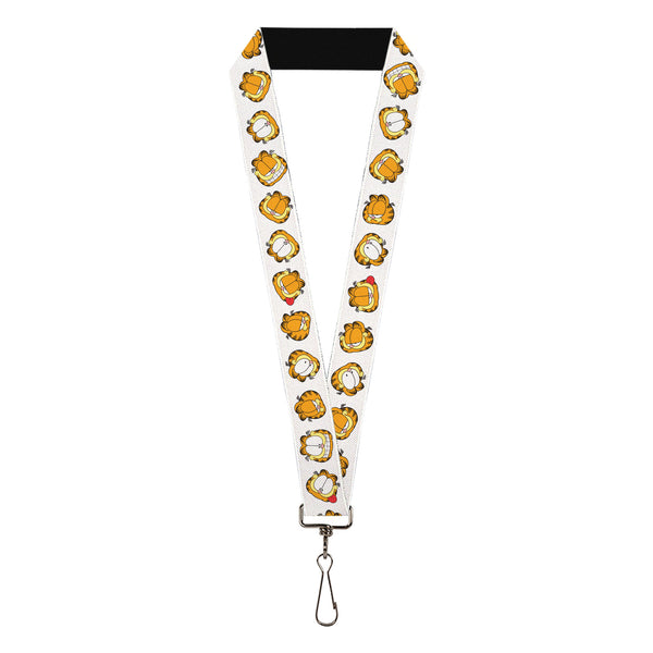 Buckle-Down Lanyard - 1.0" - Garfield Expressions Flip White