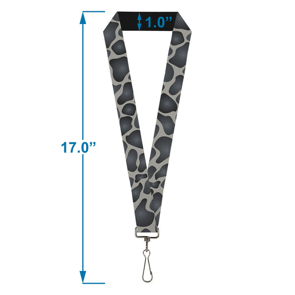 Buckle-Down Lanyard - 1.0" - Giraffe Spots Gray Charcoal
