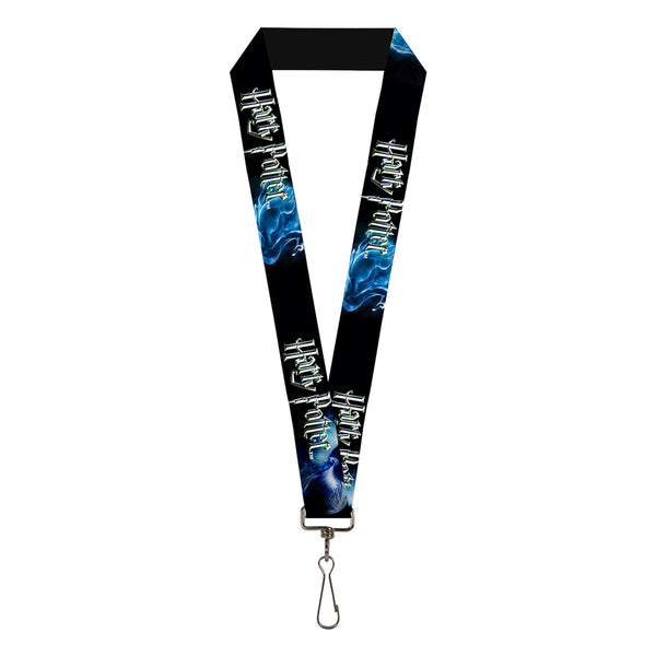Buckle-Down Lanyard - 1.0" - HARRY POTTER Animal Spirits Black White Blue