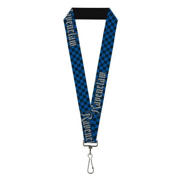 Buckle-Down Lanyard - 1.0" - Harry Potter RAVENCLAW Checker Blues Grays
