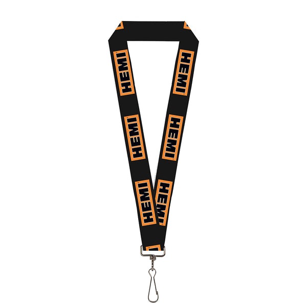 Buckle-Down Lanyard - 1.0" - HEMI Bold Black Orange White Black