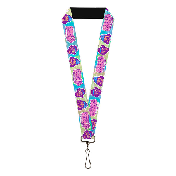 Buckle-Down Lanyard - 1.0" - HOMIES IN DREAMLAND Title Logo Cheech And Chong Faces Tie Dye Blues