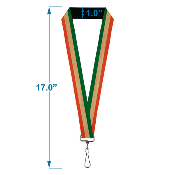 Buckle-Down Lanyard - 1.0" - Ireland Flag Stripes Distressed