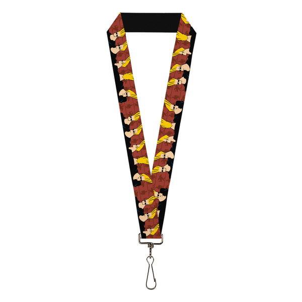 Buckle-Down Lanyard - 1.0" - Johnny Bravo Pose Turns Browns