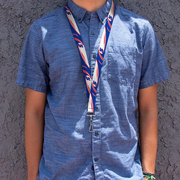 Buckle-Down Lanyard - 1.0" - Kyle Larson #5 Car Scheme White/Blue/Red