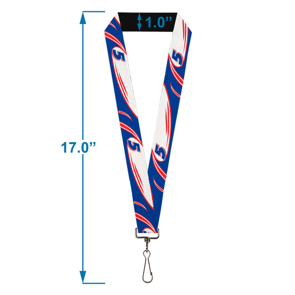 Buckle-Down Lanyard - 1.0" - Kyle Larson #5 Car Scheme White/Blue/Red