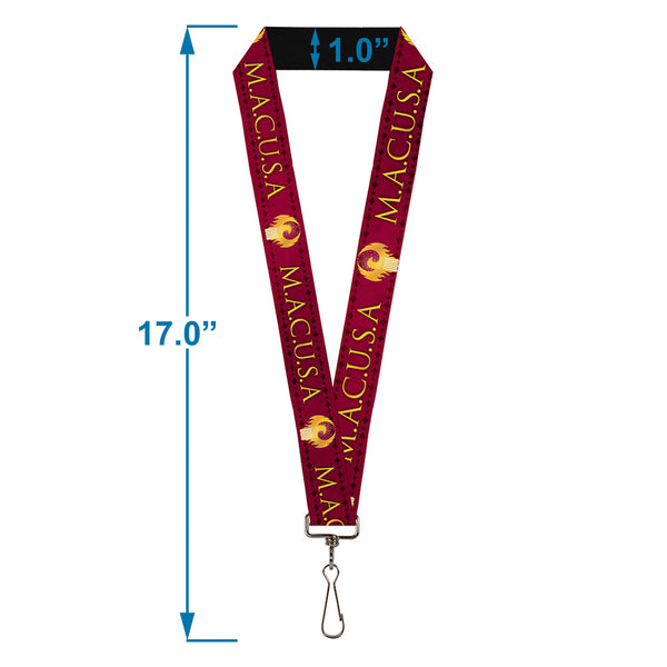 Buckle-Down Lanyard - 1.0" - MACUSA Seal Reds Golds White