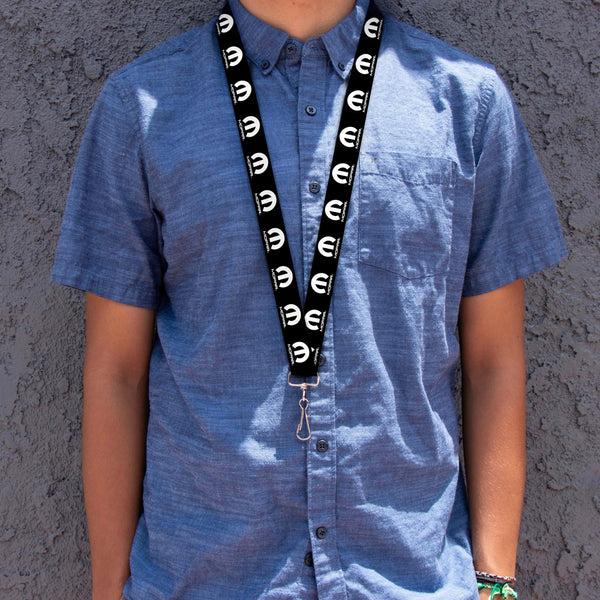 Buckle-Down Lanyard - 1.0" - MOPAR Logo Repeat Black White