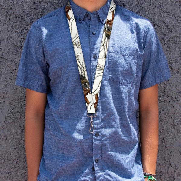 Buckle-Down Lanyard - 1.0" - Mossy Oak Country Roots Snowdrift Camo White