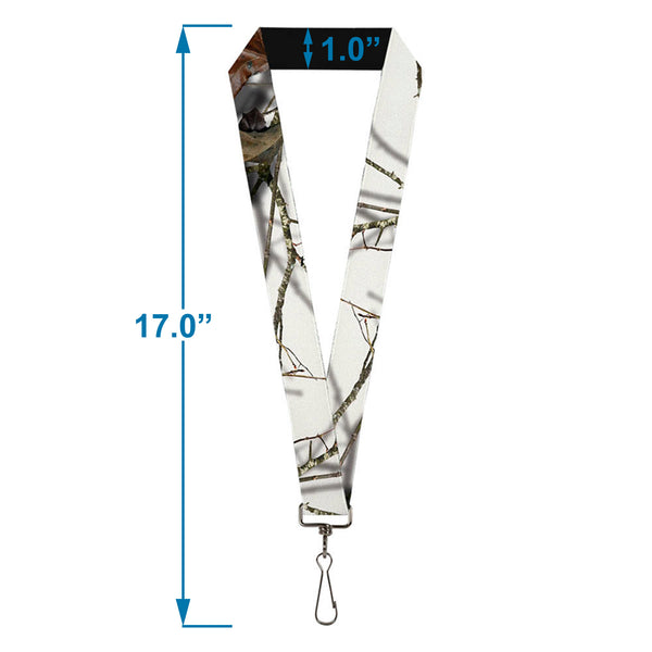 Buckle-Down Lanyard - 1.0" - Mossy Oak Country Roots Snowdrift Camo White