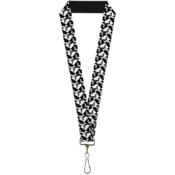 Buckle-Down Lanyard - 1.0" - Mud Flap Girl Diamonds Black White