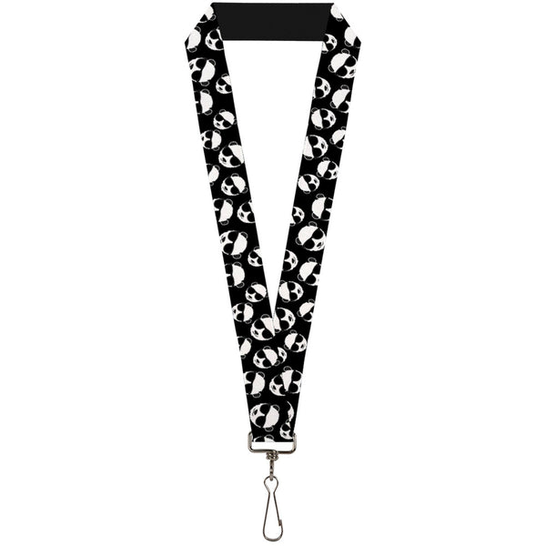 Buckle-Down Lanyard - 1.0" - Multi Panda w Sunglasses Black White