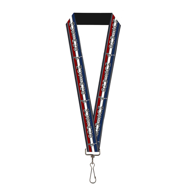 Buckle-Down Lanyard - 1.0" - Mustang Text W Tri-Bar Stripe