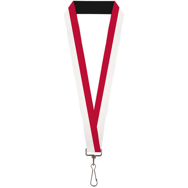 Buckle-Down Lanyard - 1.0" - North Carolina Flag Stripe Red White