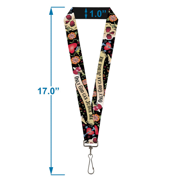 Buckle-Down Lanyard - 1.0" - Only God Can Judge Me Black