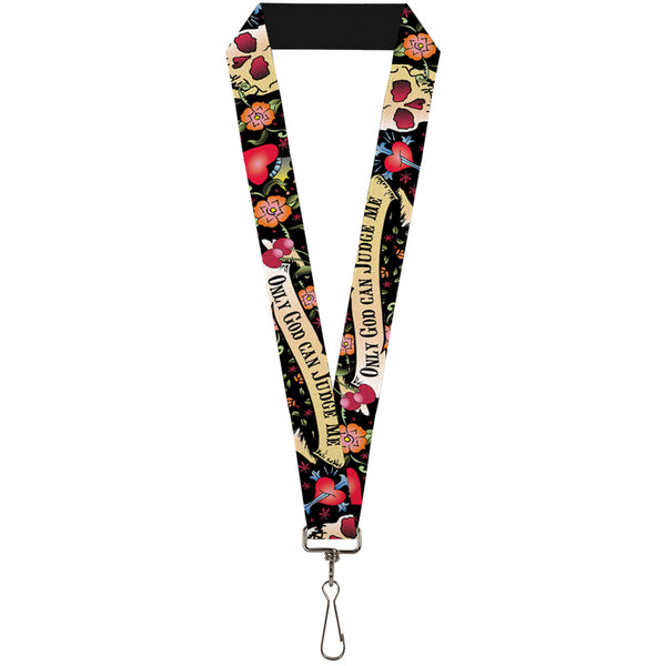 Buckle-Down Lanyard - 1.0" - Only God Can Judge Me Black
