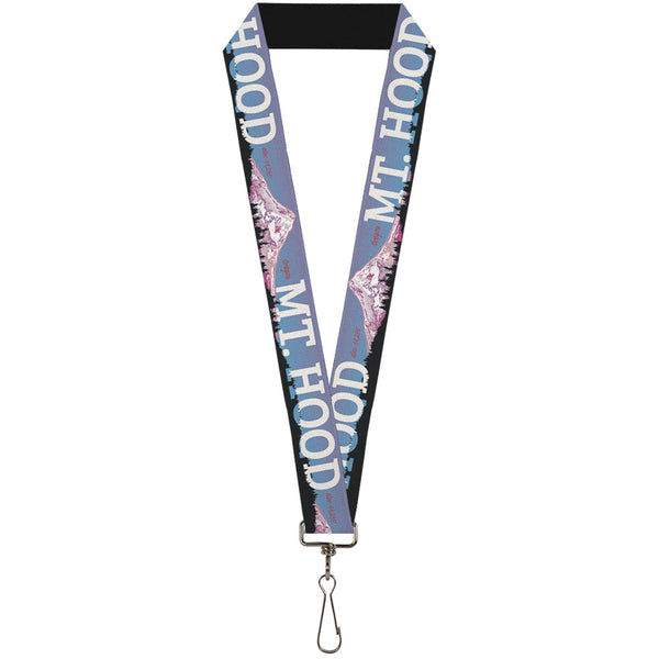 Buckle-Down Lanyard - 1.0" - Orgeon MT HOOD Scenery Blues Purples Black White