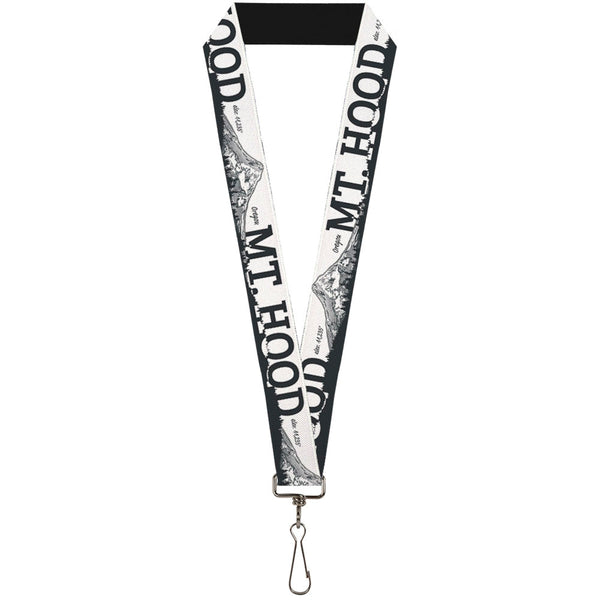 Buckle-Down Lanyard - 1.0" - Orgeon MT HOOD Scenery White Grays