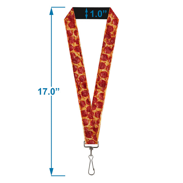 Buckle-Down Lanyard - 1.0" - Pepperoni Pizza W Crust Vivid