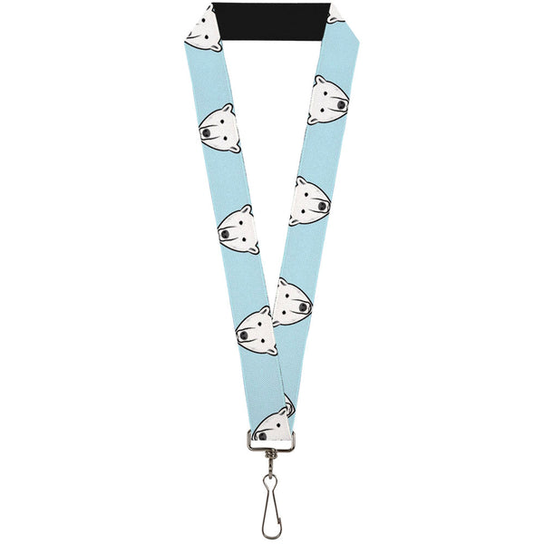 Buckle-Down Lanyard - 1.0" - Polar Bear Repeat Baby Blue