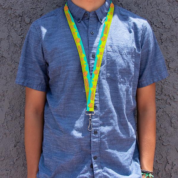 Buckle-Down Lanyard - 1.0" - Scooby Doo THE MYSTERY MACHINE Paint Job Green/Aqua/Orange