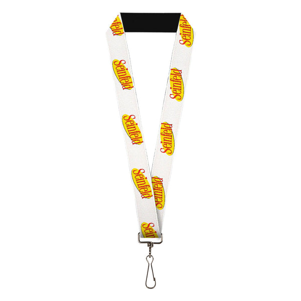 Buckle-Down Lanyard - 1.0" - SEINFELD Spotlight Logo White Yellow Red