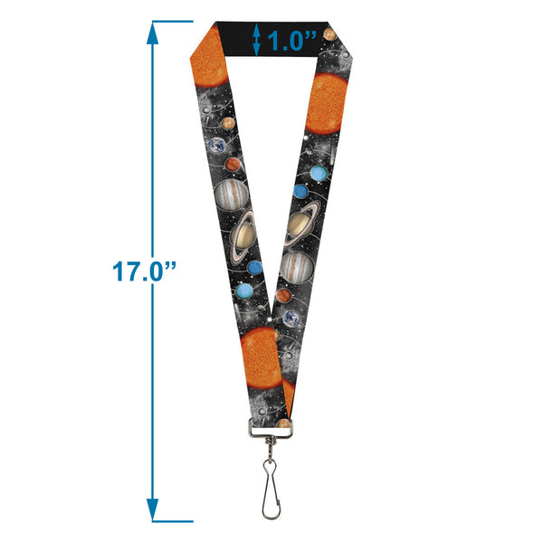 Buckle-Down Lanyard - 1.0" - Solar System Sun Planets Stars