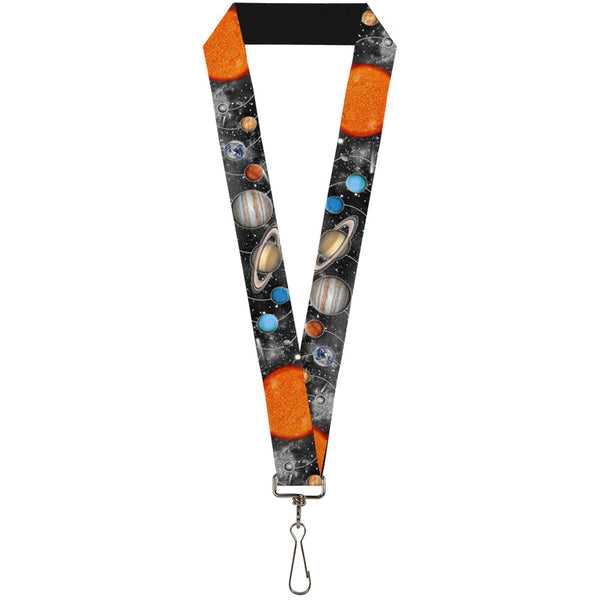 Buckle-Down Lanyard - 1.0" - Solar System Sun Planets Stars