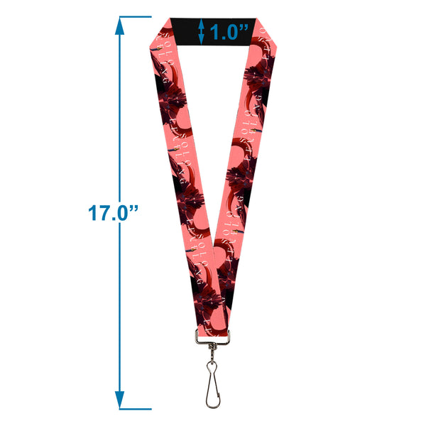 Buckle-Down Lanyard - 1.0" - SOLO LEVELING Blood-Red Commander Igris Pose And Title Logo Pink