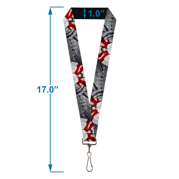 Buckle-Down Lanyard - 1.0" - SOLO LEVELING Sung Jinwoo Anime Expo Pose Grays/Red