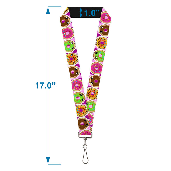 Buckle-Down Lanyard - 1.0" - Sprinkle Donut Expressions Pink