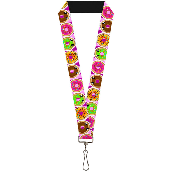 Buckle-Down Lanyard - 1.0" - Sprinkle Donut Expressions Pink