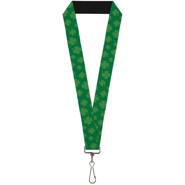 Buckle-Down Lanyard - 1.0" - St Pat's Clovers Scattered3 Greens