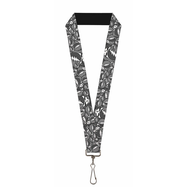 Buckle-Down Lanyard - 1.0" - Steal Your Face Stacked Gray