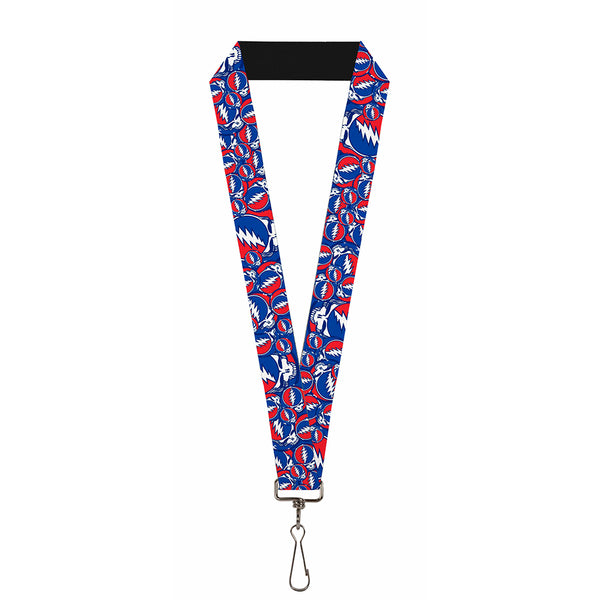 Buckle-Down Lanyard - 1.0" - Steal Your Face Stacked Red White Blue