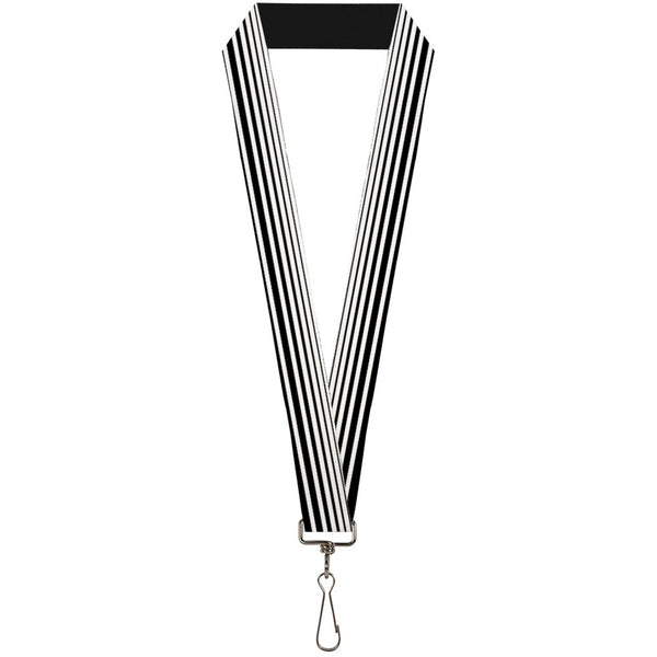 Buckle-Down Lanyard - 1.0" - Stripe Transition Black White